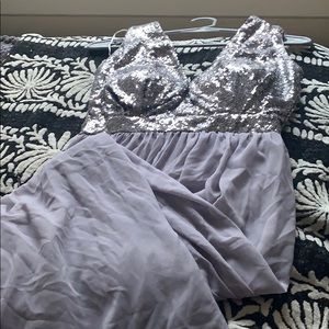 Sequined bridesmaid dress